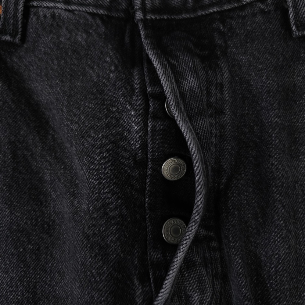 Levis 501 Jeans Mens 34x35* Washed Black Button Fly Straight Leg Cotton Denim - Picture 12 of 13